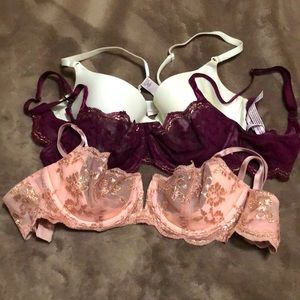 Victoria’s Secret bras lot of 3- PreOwned 34B